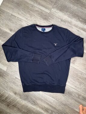 Gant Men's Navy Blue Crewneck Sweatshirt